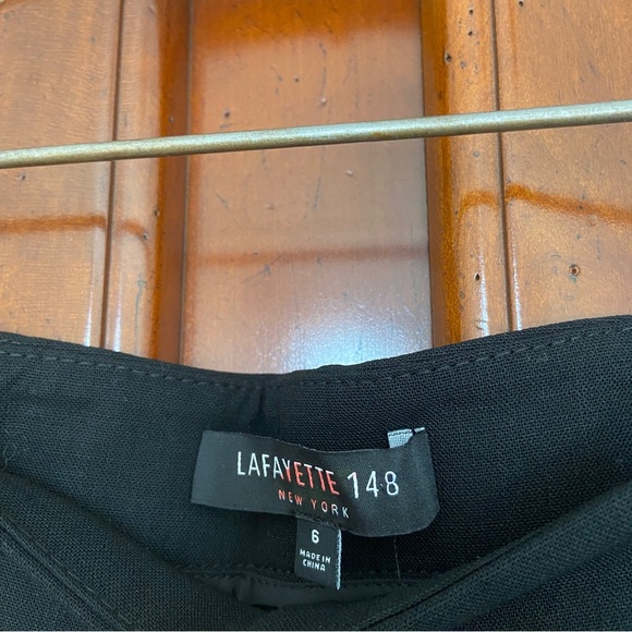 NWT Lafayette 148 Black Wool Culotte Trousers | Size 6 - Picture 5 of 6